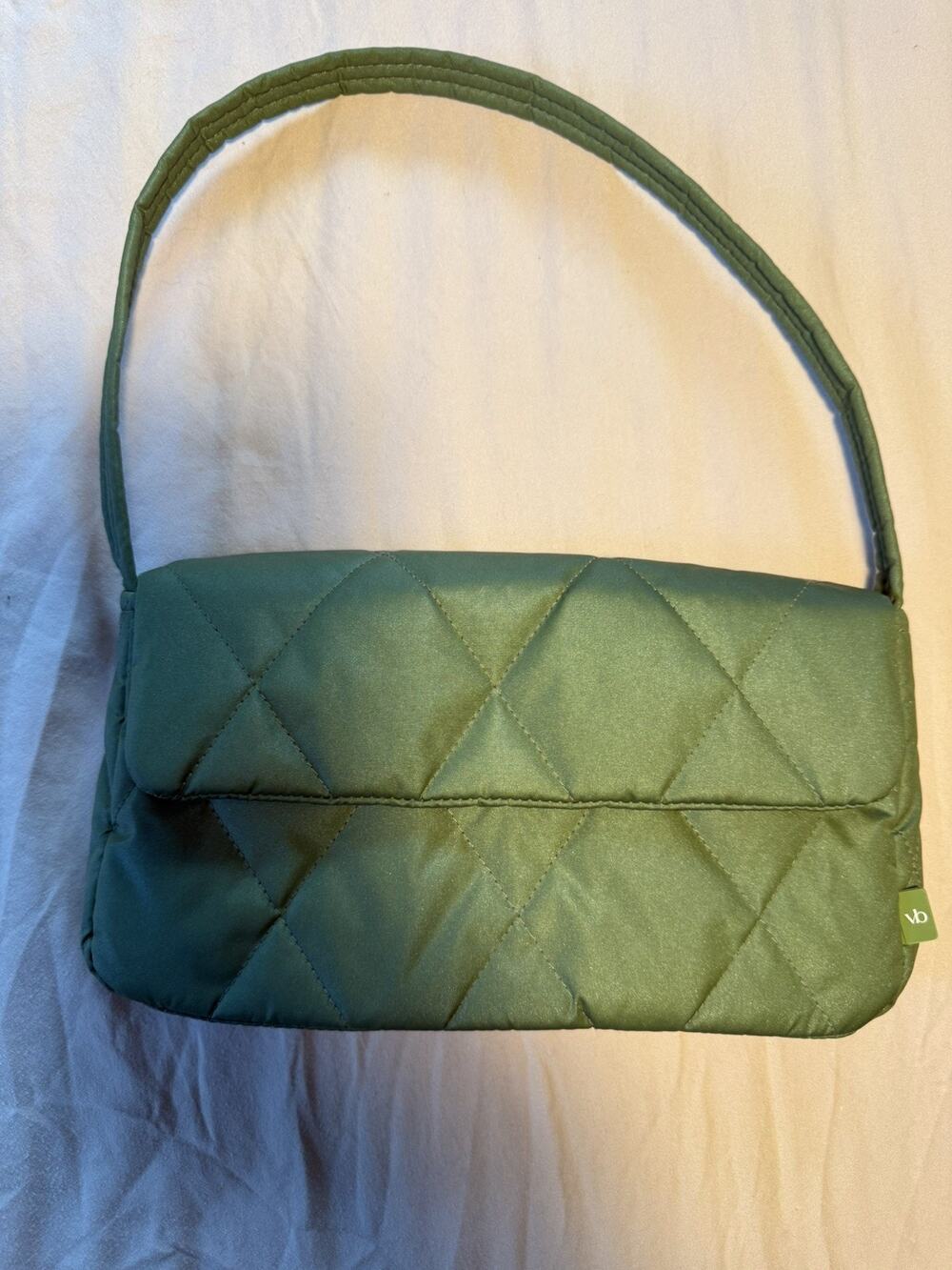 Vera Bradley Women's Flap Shoulder Bag Pearlized Cedar Green Excellent Condition